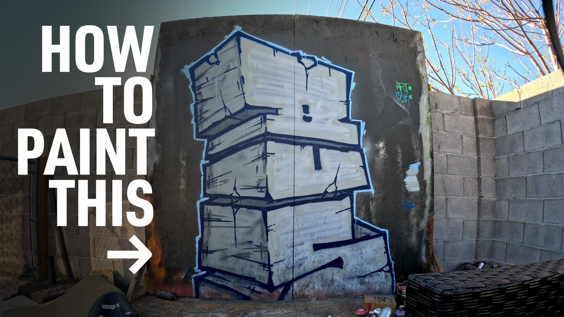 How To Paint Vertical 3D Graffiti Block Letters