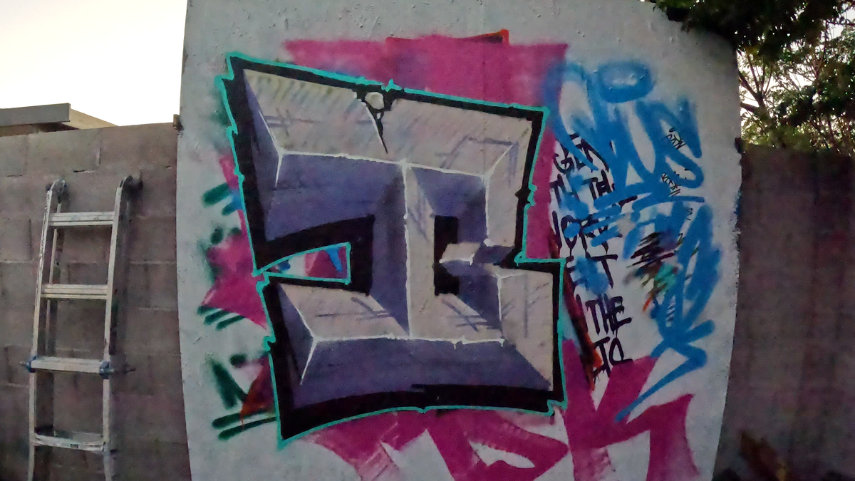 Dirty Bevel Letters: B (Graffiti Alphabet Series)