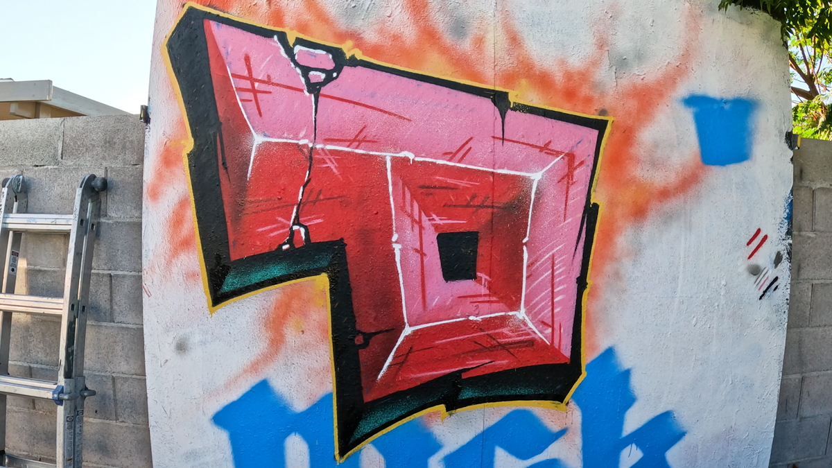 Dirty Bevel Letters: D (Graffiti Alphabet Series)