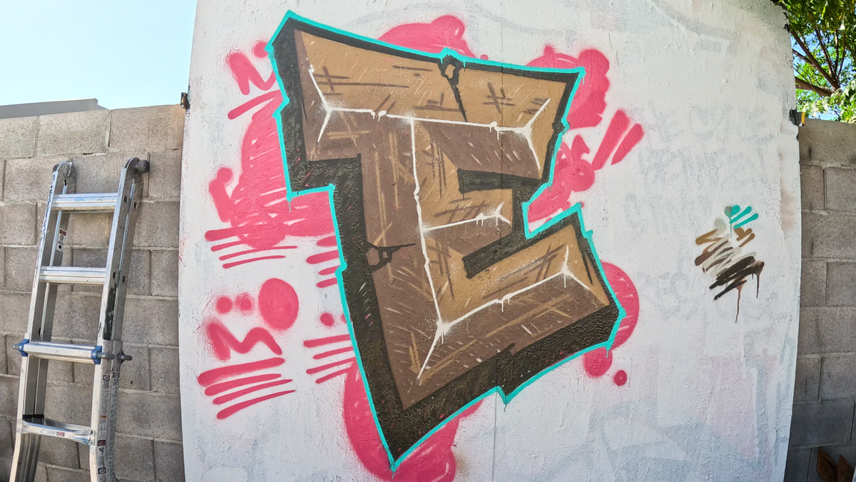 Dirty Bevel Letters: E (Graffiti Alphabet Series)